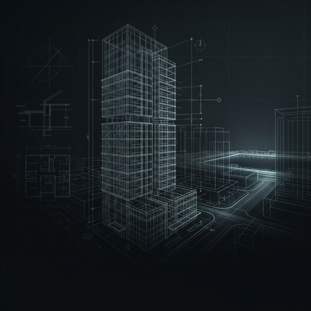 Premium construction blueprint